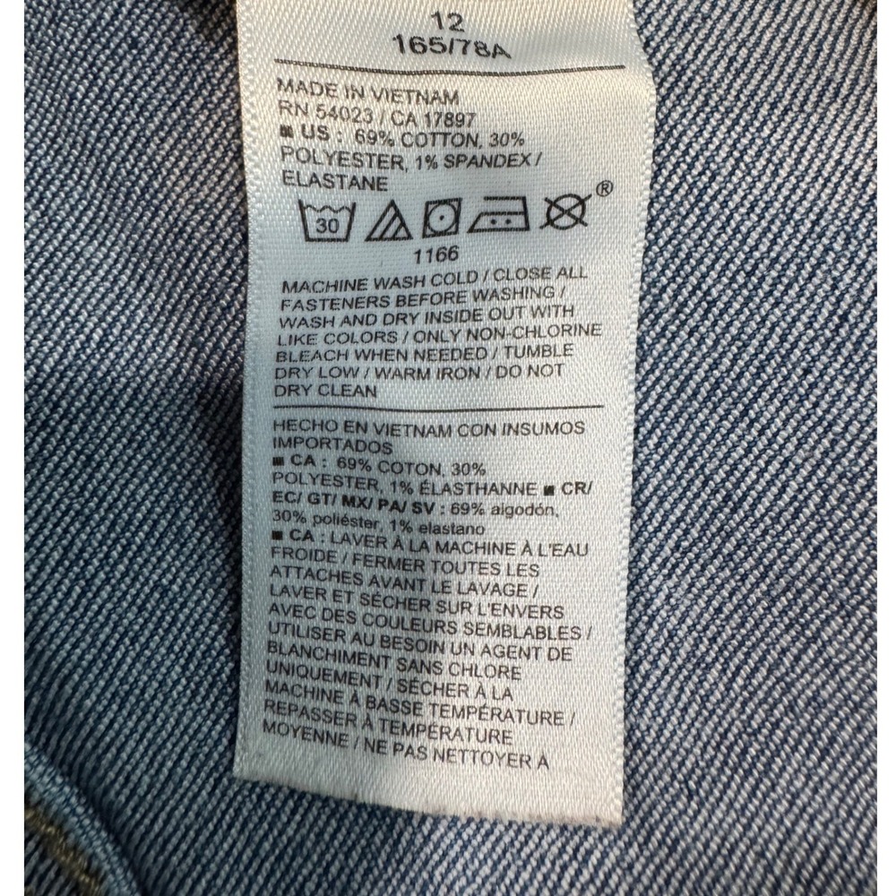 Old Navy Wow Wide Leg Jeans Womens 12 High Rise Medium Wash Blue Denim Stretch - Picture 5 of 5